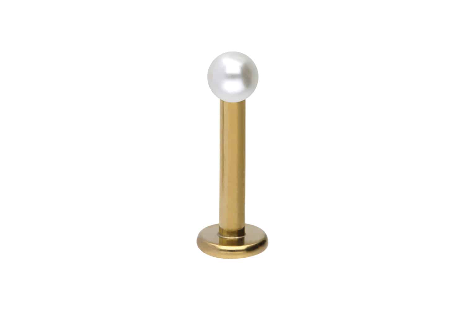 Titan Labret Piercing SYNTHETISCHE PERLE